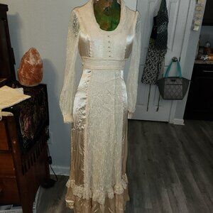 Vintage Gunne Sax Satin Gown (70's) WT